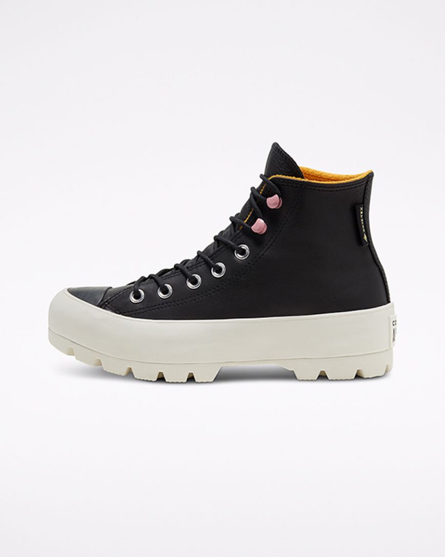 Women's Converse Chuck Taylor All Star Lugged Winter High Top Shoes Black / Yellow | AU 3EC80S
